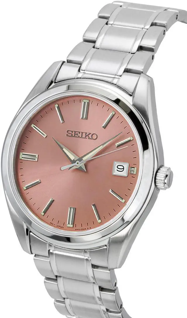 Alt view image 3 of 4 - Seiko Stainless steel Salmon Dial Quartz SUR523P1 100M Men's Watch