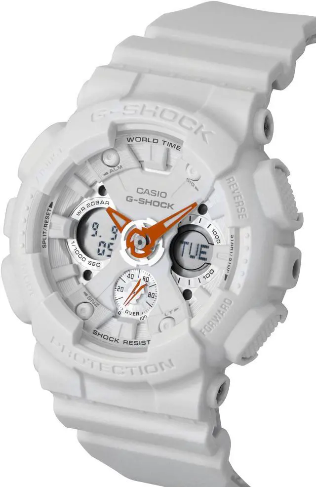 Alt view image 4 of 5 - Casio G-Shock White Dial Quartz Sports 200M Women's Watch GMA-S120SA-7A1