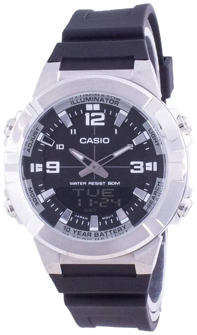 Main image of Casio Analog Digital World Time Resin Strap AMW-870-1A AMW870-1 Men's Watch