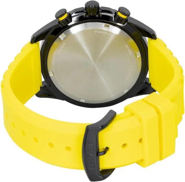 Alt view image 3 of 3 - Citizen Brycen Chronograph Silicone Strap Black Dial Eco-Drive AT2585-08E 100M Men's Watch