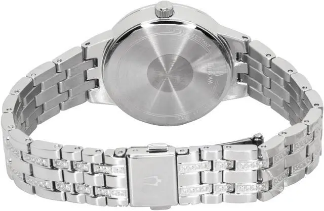 Alt view image 5 of 5 - Bulova Ladies Phantom Blue Dial Stainless Steel Crystal Quartz Watch 96L276