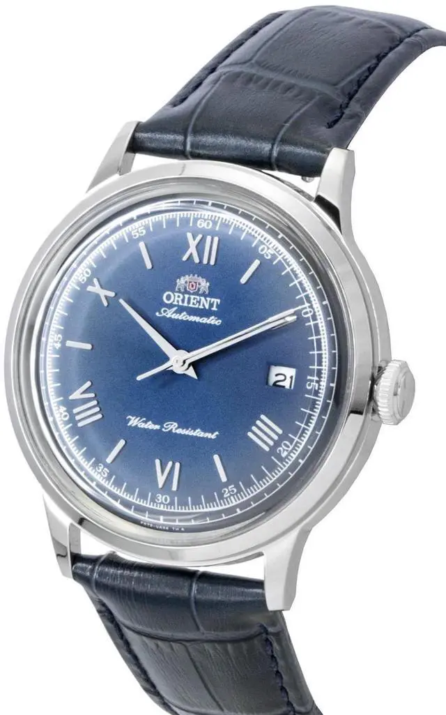 Alt view image 2 of 3 - Orient Bambino Classic Leather Strap Navy Blue Dial Automatic RA-AC0024L Men's Watch