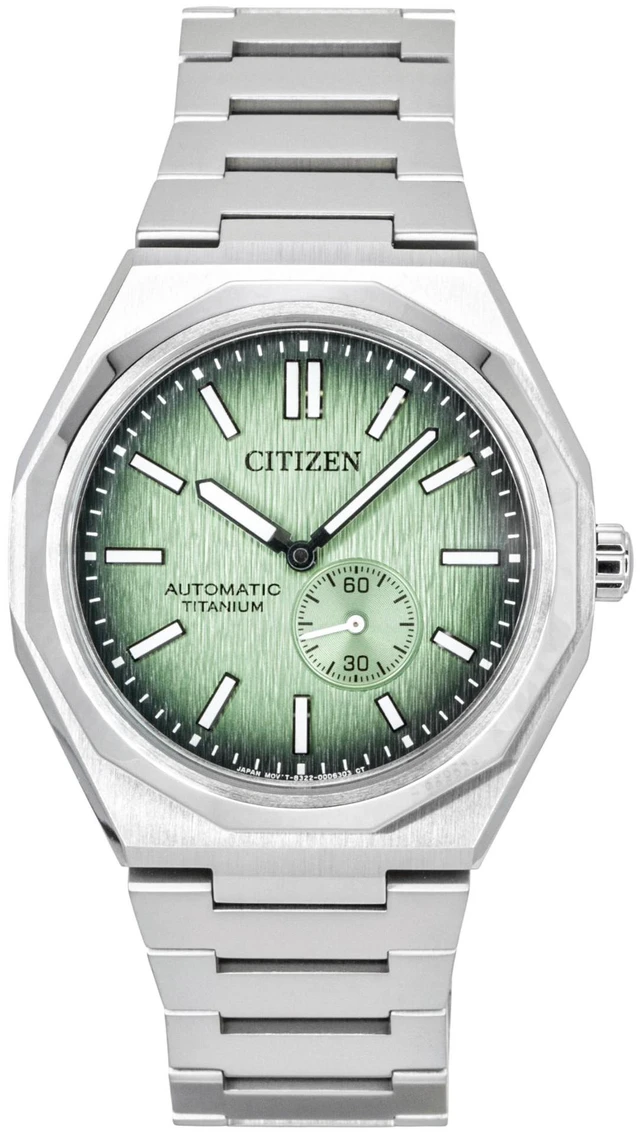 Main image of Citizen Zenshin 60 Super Titanium Green Dial Automatic NK5020-58X 100M Men's Watch