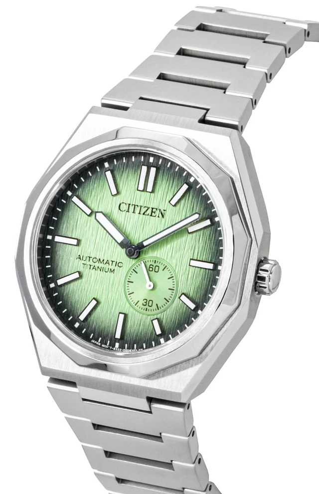 Alt view image 2 of 3 - Citizen Zenshin 60 Super Titanium Green Dial Automatic NK5020-58X 100M Men's Watch