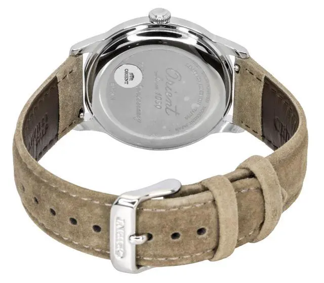 Alt view image 3 of 4 - Orient Bambino 75th Anniversary Limited Edition White Dial Solar RA-WK0006S Men's Watch With Extra Strap