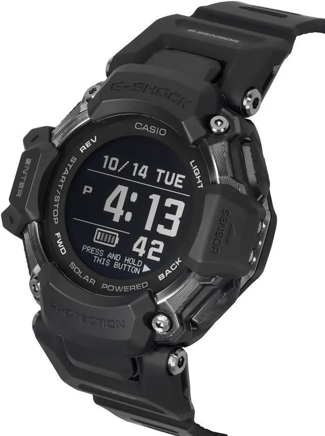Alt view image 2 of 3 - Casio G-Shock G-Squad Digital Smartphone Link Resin Strap Solar GBD-H2000-1B 200M Men's Watch