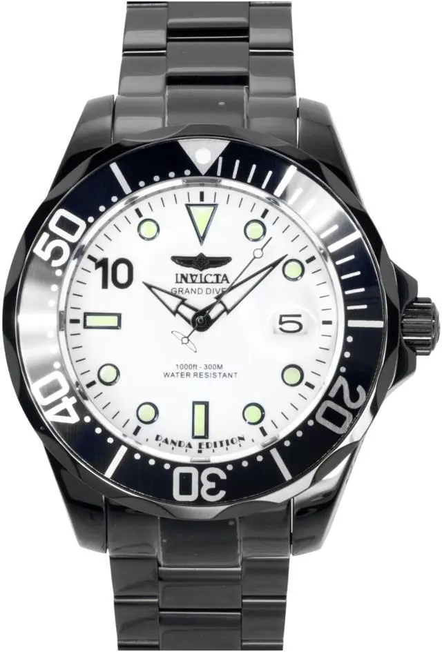 Main image of Invicta Pro Diver PANDA Stainless Steel Silver Dial Automatic 48707 300M Men's Watch