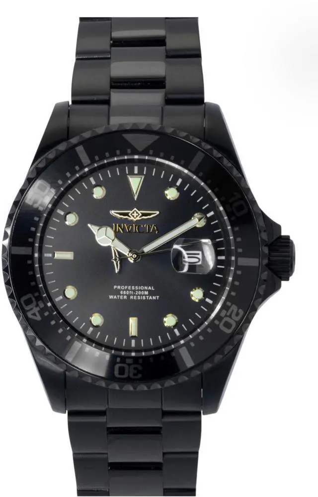 Main image of Invicta Pro Diver Zager Exclusive Stainless Steel Black Dial Quartz 23402 200M Men's Watch