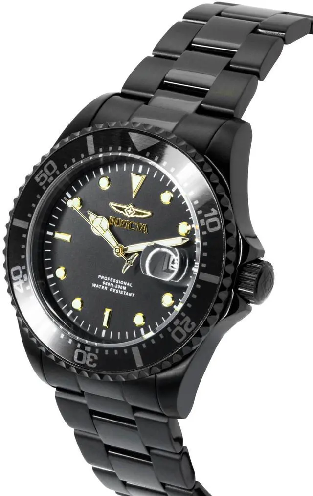 Alt view image 2 of 3 - Invicta Pro Diver Zager Exclusive Stainless Steel Black Dial Quartz 23402 200M Men's Watch