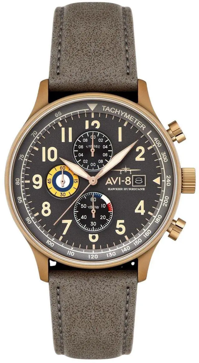 Main image of AVI-8 Hawker Hurricane Classic Chronograph Grey Dial Quartz AV-4011-0P Men's Watch