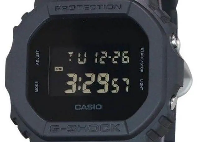 Alt view image 2 of 3 - Casio G-Shock Digital Resin Strap Quartz DW-5600UBB-1 200M Men's Watch