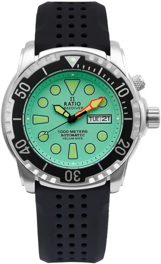 Main image of Ratio FreeDiver Helium-Safe 1000M Sapphire Automatic 1068HA90-34VA-MGRN Men's Watch