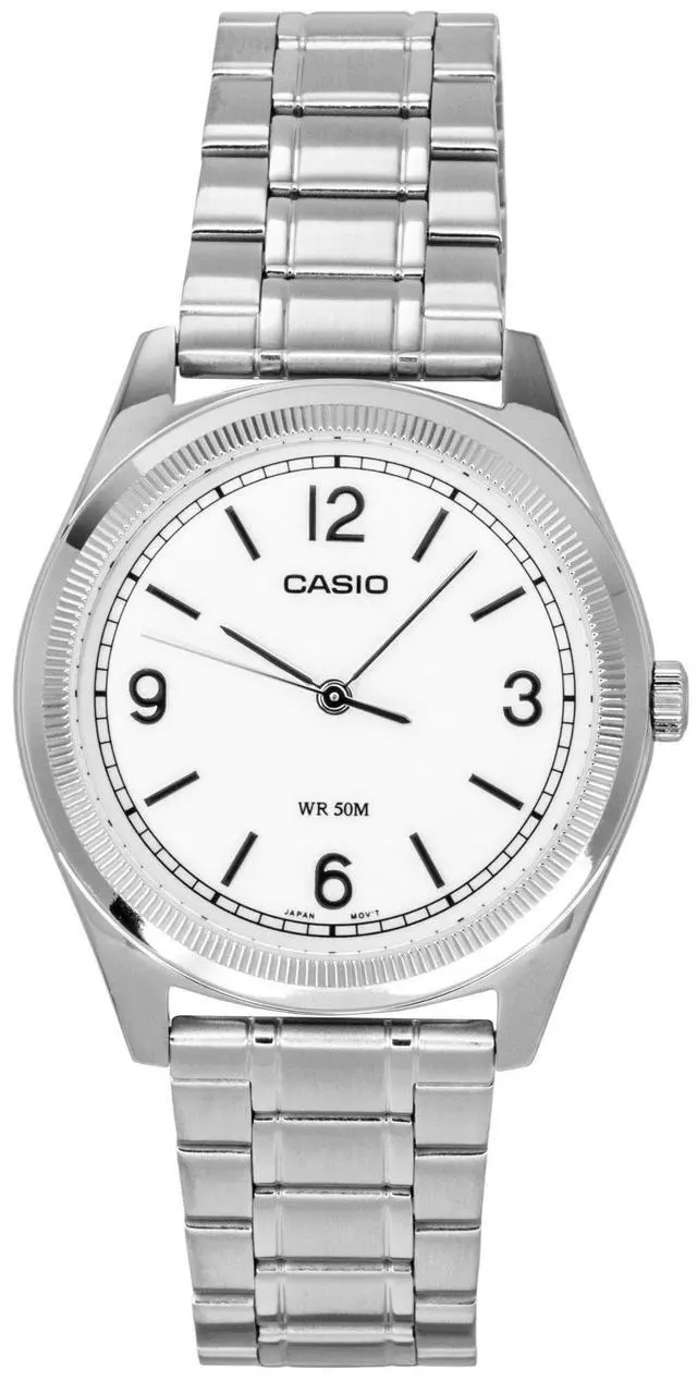Main image of Casio Standard Analog Stainless Steel White Dial Quartz MTP-B210D-7AV Men's Watch
