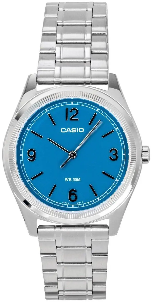 Main image of Casio Standard Analog Stainless Steel Teal Blue Dial Quartz MTP-B210D-2A1V Men's Watch
