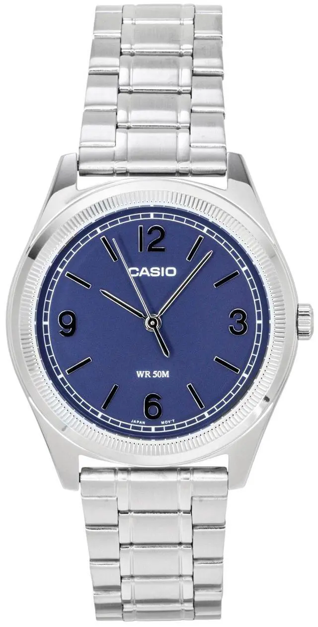 Main image of Casio Standard Analog Stainless Steel Navy Blue Dial Quartz MTP-B210D-2A2V Men's Watch