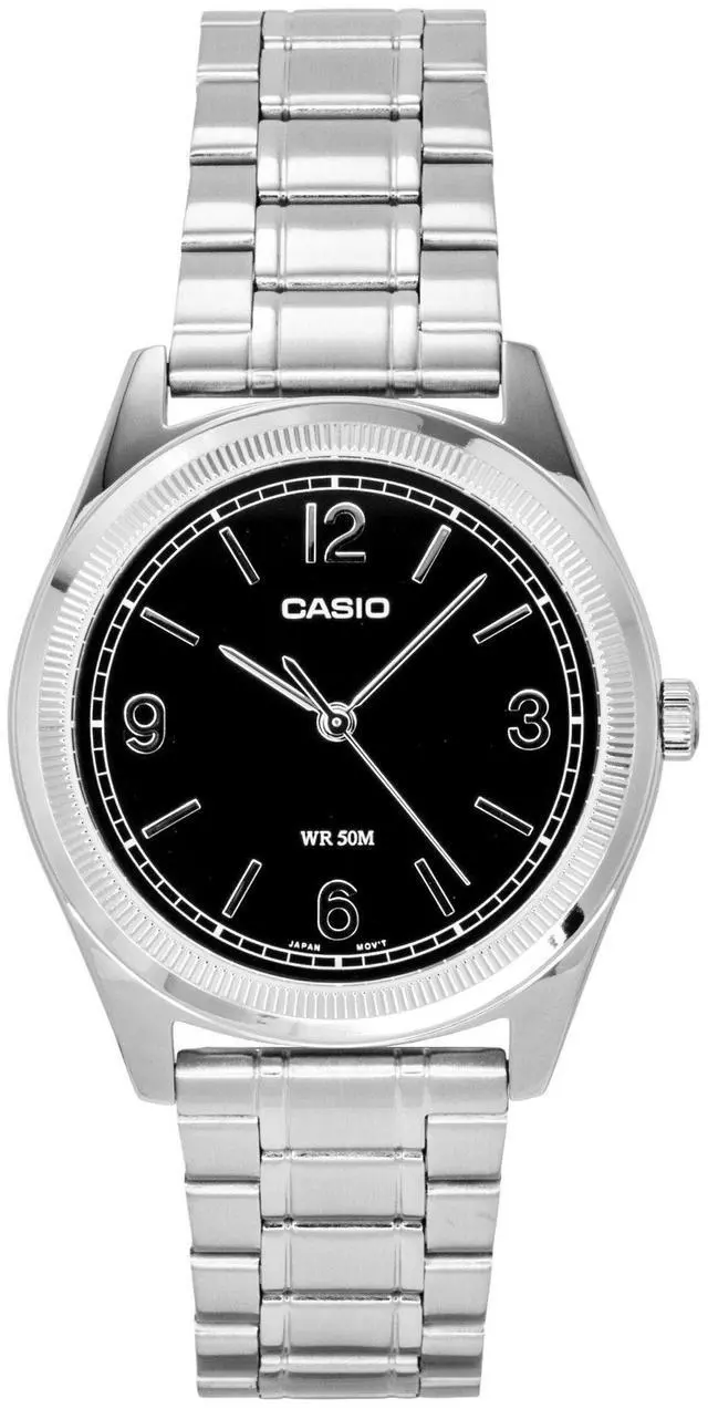 Main image of Casio Standard Analog Stainless Steel Black Dial Quartz MTP-B210D-1AV Men's Watch