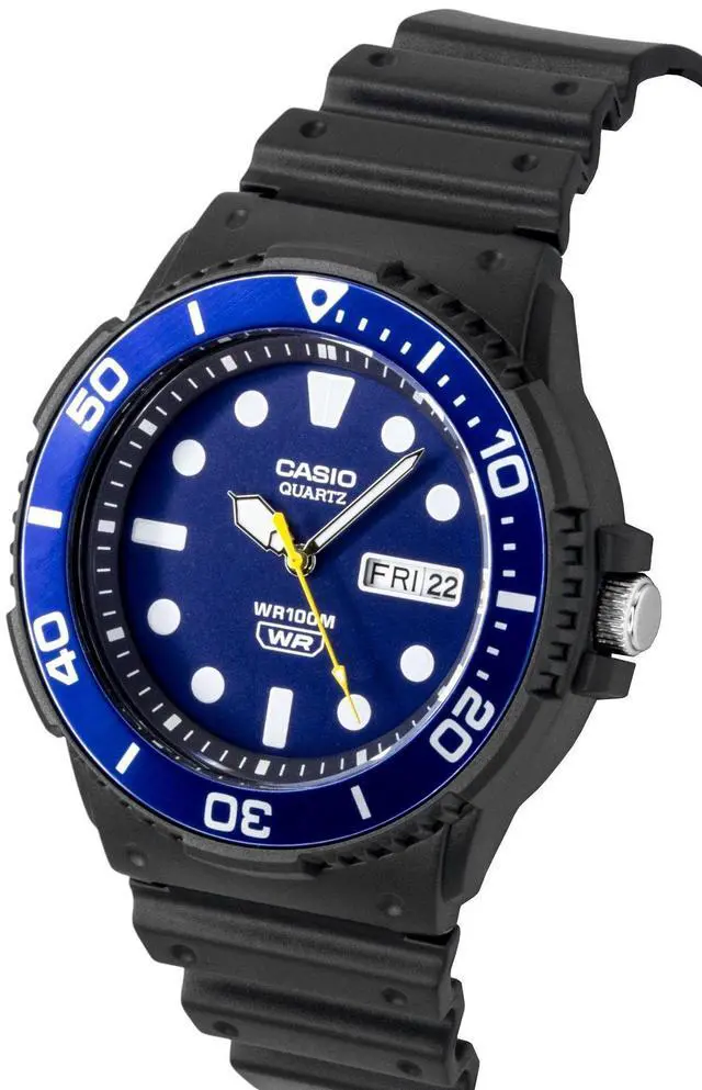 Alt view image 3 of 7 - Casio Analog Resin Strap Blue Dial Quartz MRW-230H-2EV 100M Men's Watch