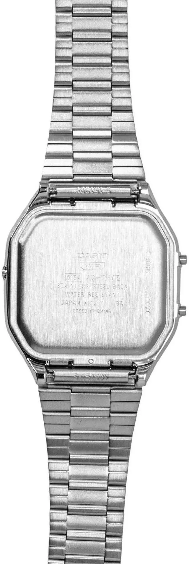 Alt view image 3 of 6 - Casio Vintage Analog Digital Stainless Steel Light Blue Dial Quartz AQ-240E-2A Unisex Watch