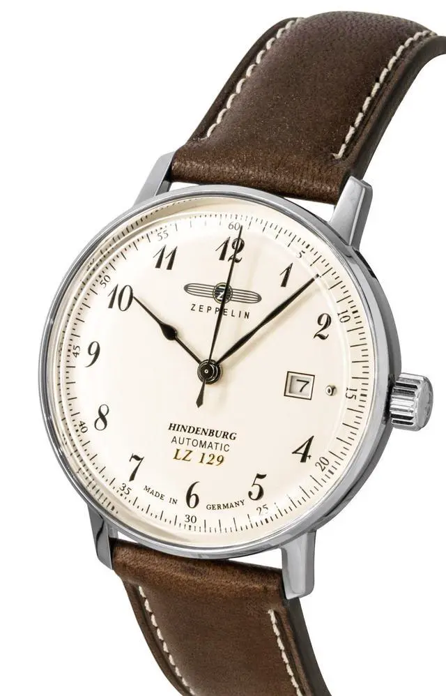 Alt view image 2 of 6 - Zeppelin LZ129 Hindenburg Leather Strap Beige Dial Automatic 80565 Men's Watch