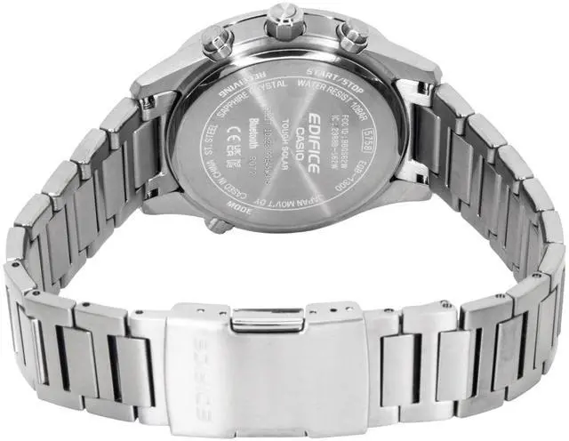 Alt view image 4 of 7 - Casio Edifice Analog Chronograph Smartphone Link Green Dial Stainless Steel Solar EQB-1300DC-3A 100M Men's Watch
