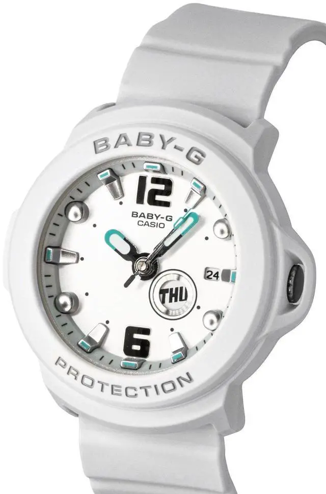 Alt view image 3 of 7 - Casio Baby-G Plus Analog Resin White Dial Quartz BGA-15K-7A 100M Women's Watch With Convertible Holder