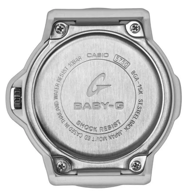 Alt view image 4 of 7 - Casio Baby-G Plus Analog Resin White Dial Quartz BGA-15K-7A 100M Women's Watch With Convertible Holder