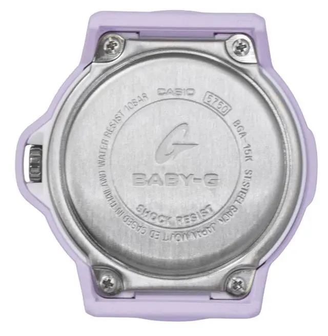 Alt view image 4 of 7 - Casio Baby-G Plus Analog Resin Purple Dial Quartz BGA-15K-6A 100M Women's Watch With Convertible Holder