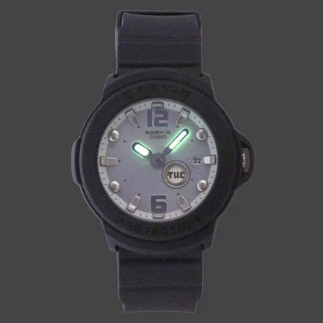 Alt view image 2 of 7 - Casio Baby-G Plus Analog Resin Strap Light Blue Dial Quartz BGA-15K-2A 100M Women's Watch With Convertible Holder