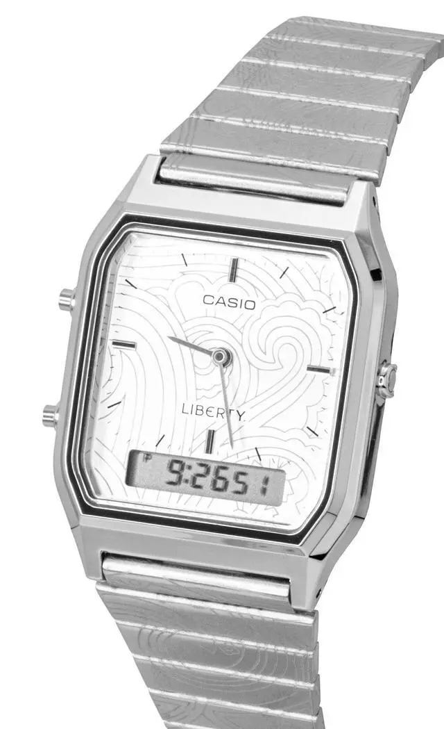 Alt view image 2 of 7 - Casio Vintage Liberty Analog Digital Silver Dial Quartz AQ-230ELT-7A Unisex Watch