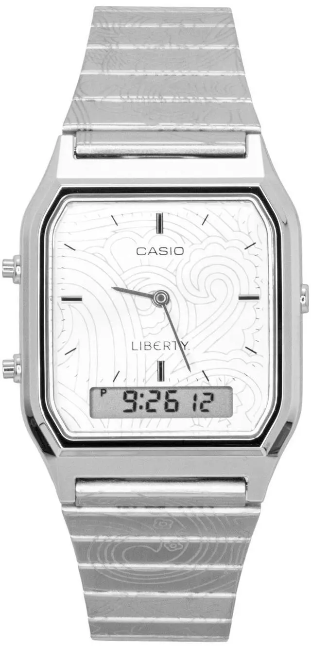 Main image of Casio Vintage Liberty Analog Digital Silver Dial Quartz AQ-230ELT-7A Unisex Watch