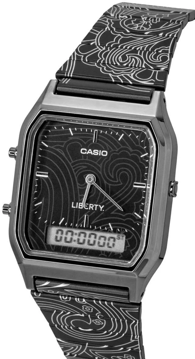 Alt view image 2 of 7 - Casio Vintage Liberty Analog Digital Black Dial Quartz AQ-230EBLT-1A Unisex Watch