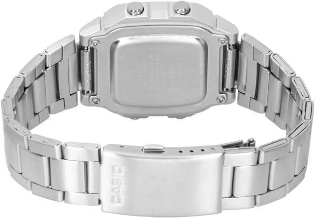 Alt view image 4 of 5 - Casio Digital Stainless Steel Bracelet Quartz W-800HD-1AV 100M Men's Watch