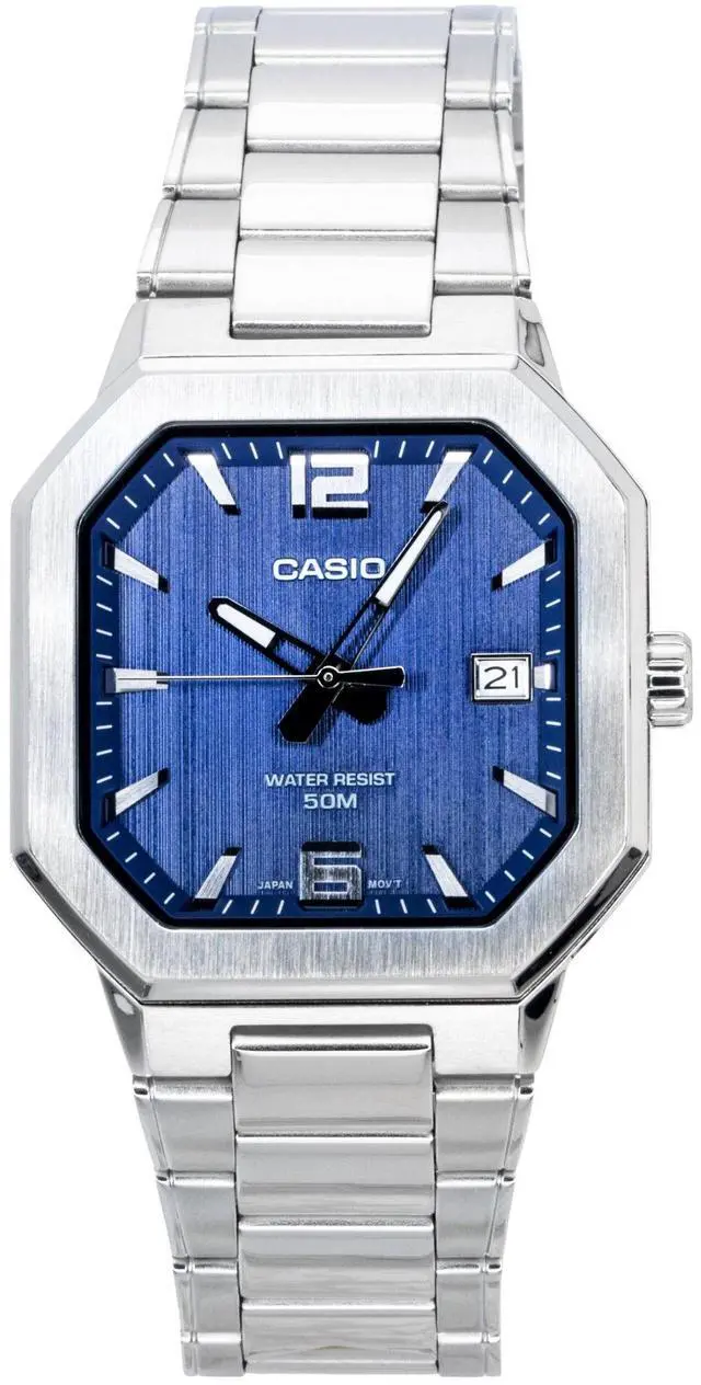Main image of Casio Analog Stainless Steel Blue Dial Quartz MTP-B195D-2AV Men's Watch