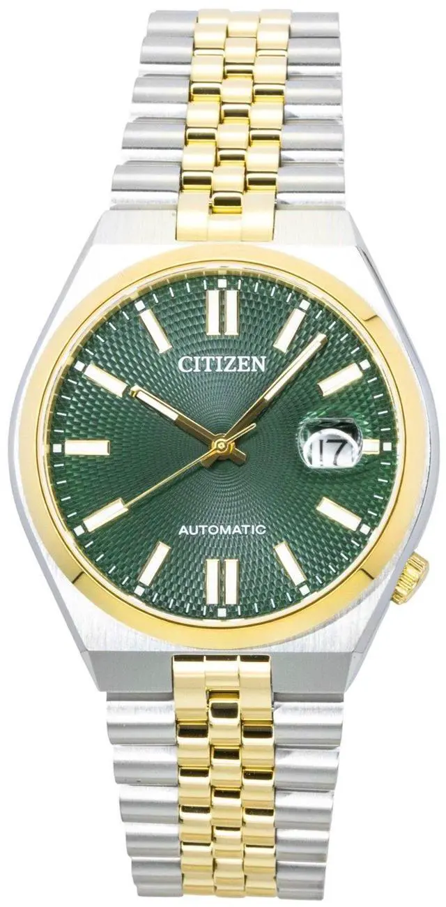 Main image of Citizen Tsuyosa 60 Two Tone Stainless Steel Green Dial Automatic NK0024-54X Men's Watch - OEM