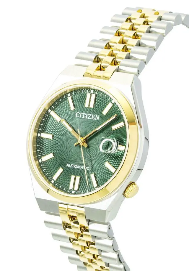 Alt view image 3 of 4 - Citizen Tsuyosa 60 Two Tone Stainless Steel Green Dial Automatic NK0024-54X Men's Watch - OEM