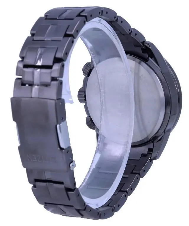 Alt view image 4 of 4 - Citizen PCAT Black Dial Radio Controlled Chronograph Atomic Eco-Drive CB5887-55H 200M Men's Watch