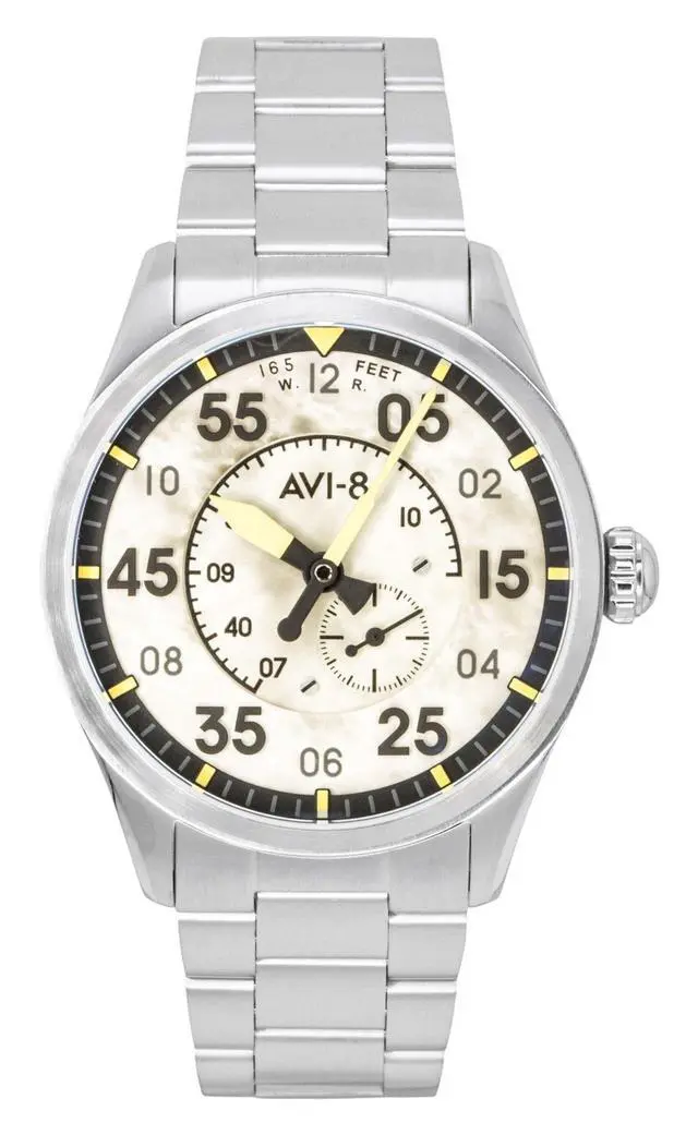 Main image of AVI-8 Spitfire Type 300 Pilot Panel Stainless Steel Cream Dial Automatic AV-4147-33 Men's Watch