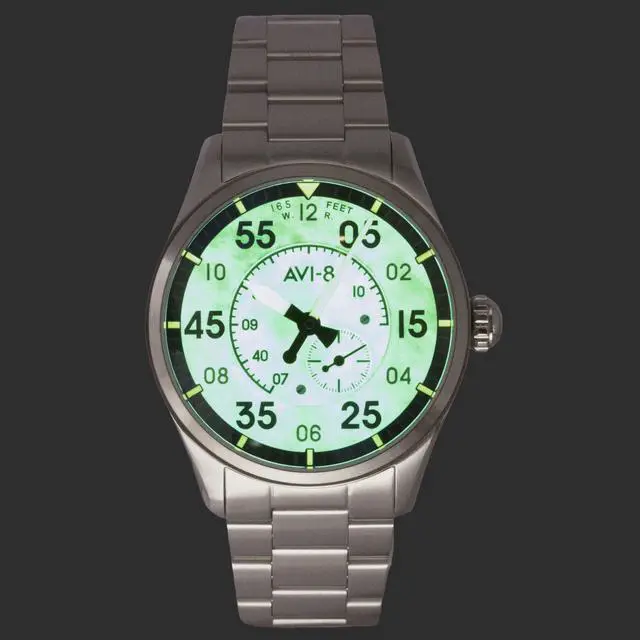 Alt view image 2 of 4 - AVI-8 Spitfire Type 300 Pilot Panel Stainless Steel Cream Dial Automatic AV-4147-33 Men's Watch