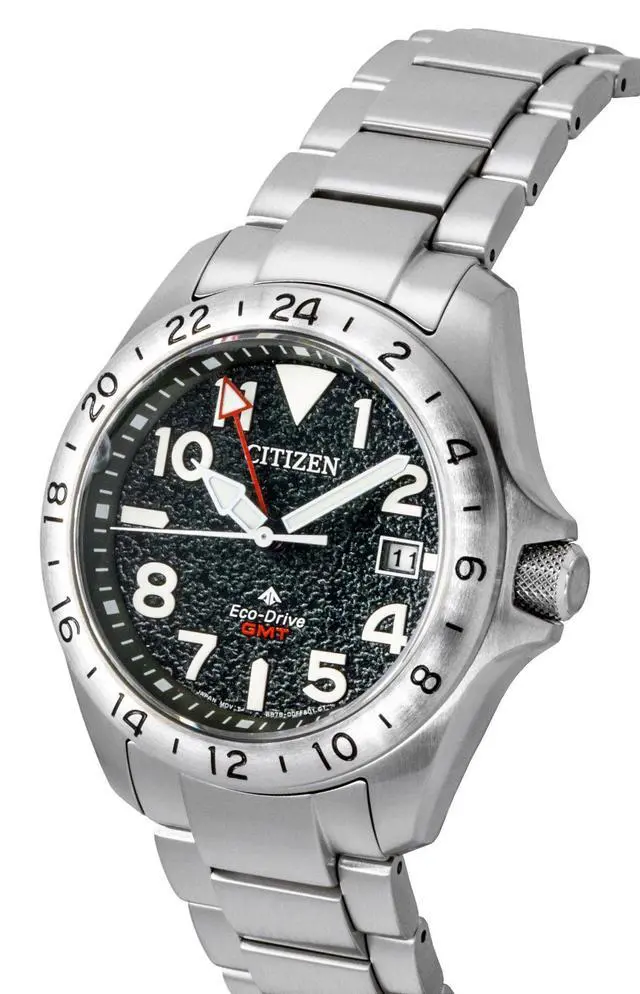 Alt view image 3 of 4 - Citizen Promaster GMT Stainless Steel Black Dial Eco-Drive Diver's BJ7150-50E 200M Men's Watch