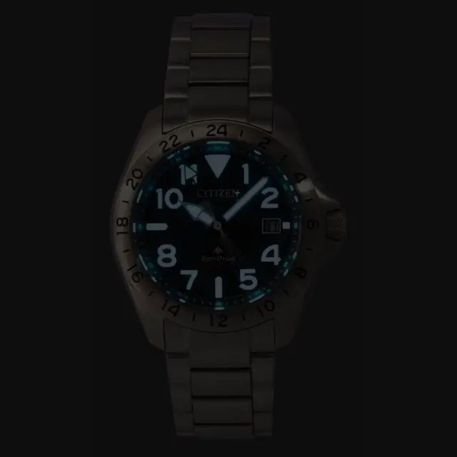 Alt view image 2 of 4 - Citizen Promaster GMT Stainless Steel Black Dial Eco-Drive Diver's BJ7150-50E 200M Men's Watch