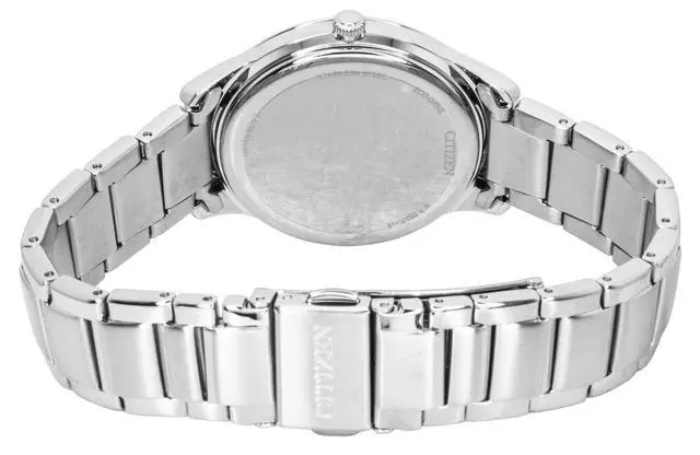 Alt view image 3 of 3 - Citizen Eco-Drive Analog Stainless Steel Ice Blue Dial Solar EM1220-58Y Women's Watch