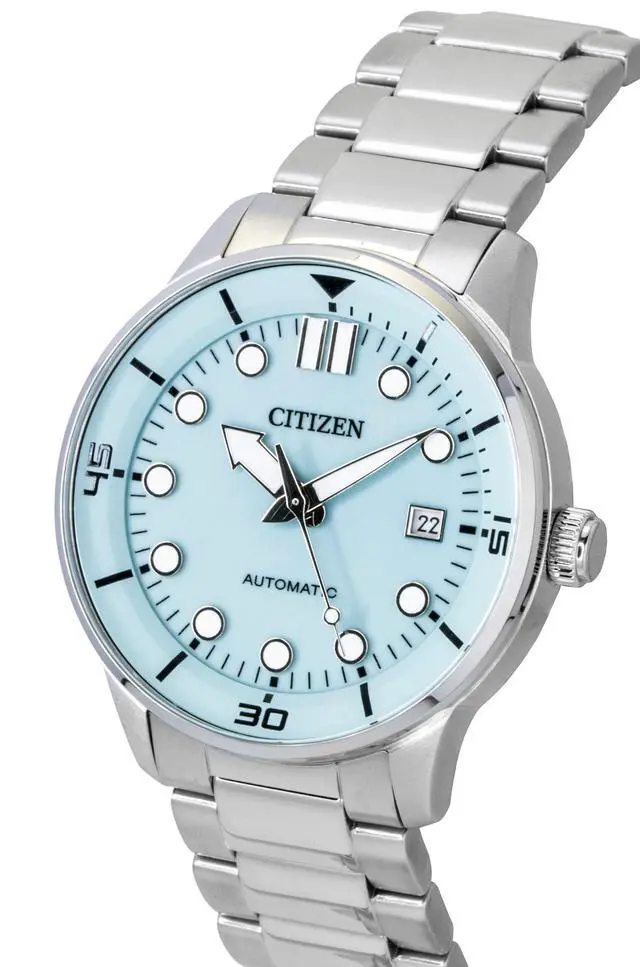 Alt view image 3 of 4 - Citizen Analog Stainless Steel Turquoise Dial Automatic NJ0191-83M 100M Men's Watch