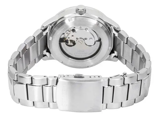 Alt view image 4 of 4 - Citizen Analog Stainless Steel Turquoise Dial Automatic NJ0191-83M 100M Men's Watch
