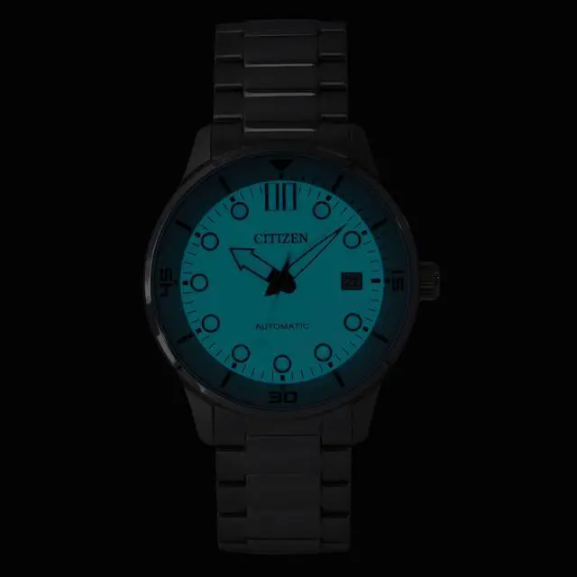 Alt view image 2 of 4 - Citizen Analog Stainless Steel Turquoise Dial Automatic NJ0191-83M 100M Men's Watch