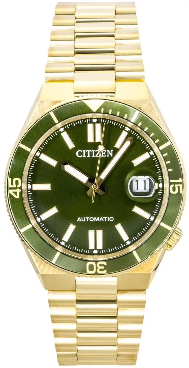 Main image of Citizen Tsuyosa Analog Gold Tone Stainless Steel Green Dial Automatic NJ0232-53X 100M Men's Watch