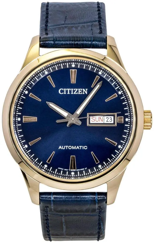 Main image of Citizen Tsuyosa Analog Leather Strap Blue Dial Automatic NY4063-01L Men's Watch