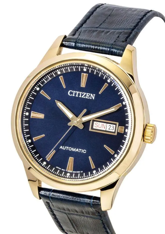 Alt view image 3 of 4 - Citizen Tsuyosa Analog Leather Strap Blue Dial Automatic NY4063-01L Men's Watch