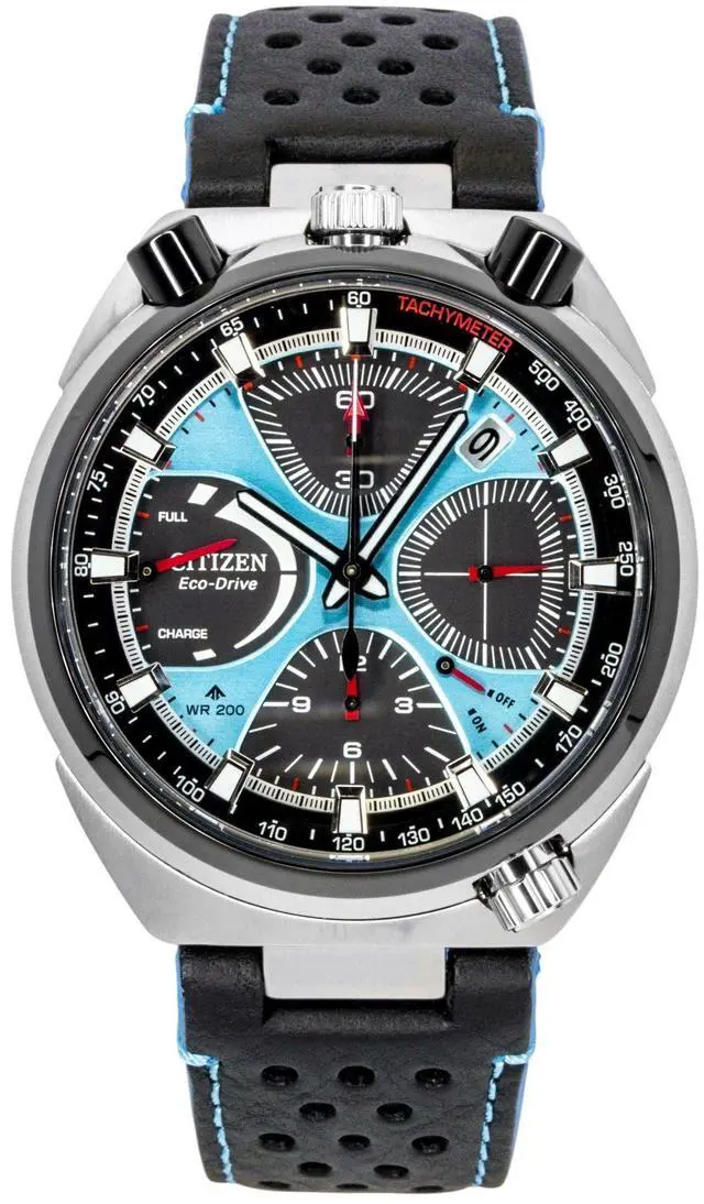 Main image of Citizen Promaster Limited Edition Chronograph Leather Strap Blue Dial Eco-Drive Diver's AV0106-01L 200M Men's Watch