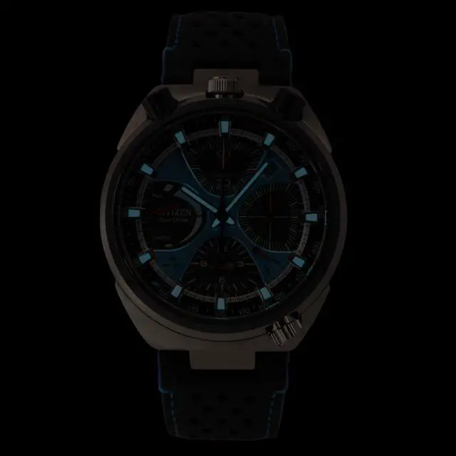 Alt view image 2 of 4 - Citizen Promaster Limited Edition Chronograph Leather Strap Blue Dial Eco-Drive Diver's AV0106-01L 200M Men's Watch