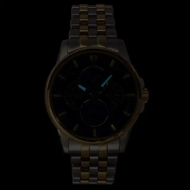 Alt view image 2 of 4 - Citizen Calendrier Moonphase Two Tone Stainless Steel Blue Dial Eco-Drive BU0054-52L 100M Men's Watch